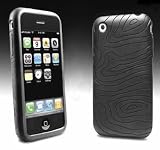 Black rubber case & screen protector Accessories for apple iPhone 3G