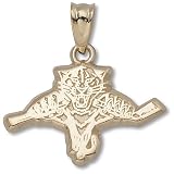 10kt Yellow Gold Florida Panthers 1/2in Pendant