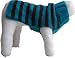 Handmade Brady Dog Sweater in Teal and Brown, Size: Medium