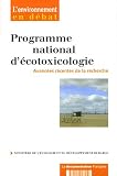 Programme national d'�cotoxicologie (PNETOX) : Avanc�es r�centes de la recherche