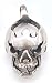 FLYING HEADLESS Flames SKULL Pewter PENDANT Necklace