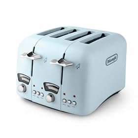 De'Longhi CT04A Toaster, 4 Slice (Blue)