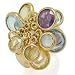 Jewelry : 14K Yellow Gold Women's Ring with Green Peridot, Purple Amethyst, Blue Topaz & Orange Citrine Multi-