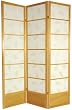 Asian Home D&eacute;cor - 6ft. Botanic Solid Bottom Japanese Folding Privacy Screen Room Divider - 3 Panel