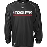 adidas Cleveland Cavaliers On-Court Anti-Microbial Long Sleeve T-Shirt