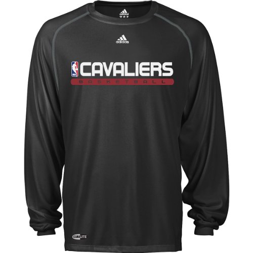 Adidas Cleveland Cavaliers On-Court Anti-Microbial Long Sleeve T-Shirt Small