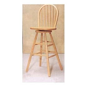 Click here to buy 24 Inch Swivel Windsor Bar Stool in Natural - Coaster by Coaster.
