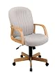 Medium Finish Oak Wood Executive Chair By Office Star Furniture