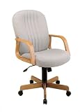 Medium Finish Oak Wood Executive Chair By Office Star Furniture With Free Shipping