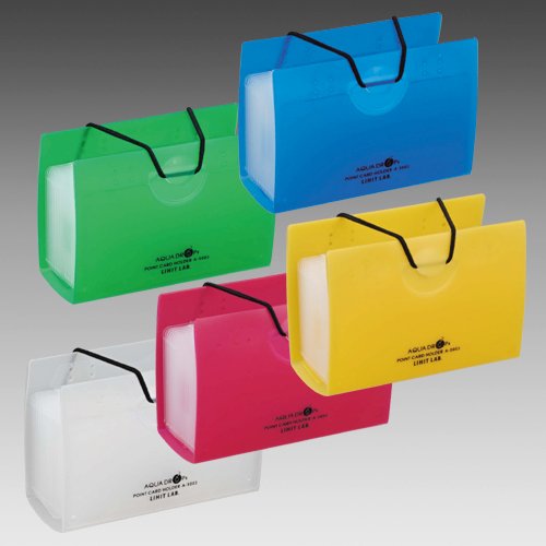 リヒトラブ　ＡＱＵＡ ＤＲＯＰｓ　ポイントカードホルダー 青 A-5003 　10個単位