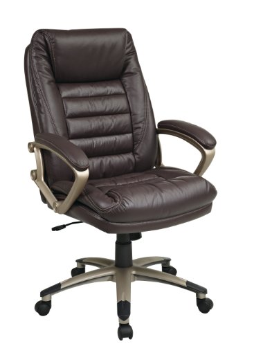 Executive Eco Leather Chair with Locking Tilt Control and Coated Base, Wine On Sale