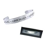 Live Well, Love Much, Laugh Often Cuff Bracelet - Gift Boxed