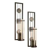 Contemporary Metal Candle Sconce Set 2 Pc 4186Md31fNL. SL160 Contemporary Metal Candle Sconce Set 2 Pc