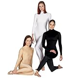 Adult Long Sleeve Mock Neck Unitard,8815BLKS,Black,Small