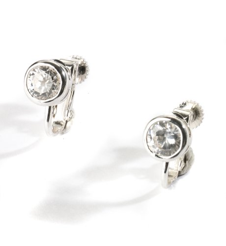 Silver Plated Screw Clip Earrings
