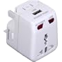 Travelon Worldwide Adapter and USB Charger, White, One Size