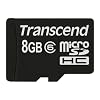 Transcend 8 GB Class 6 microSDHC Flash Memory Card (TS8GUSDC6)