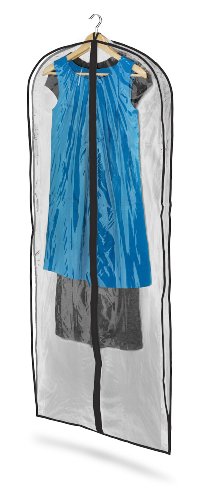 Honey-Can-Do SFT-01251 Vinyl Dress Bag 60-Inches Tall, Black