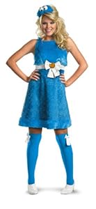 Disguise Women's Sesame Street Cookie Monster Sassy Costume, Blue, Small