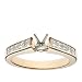 18k Yellow Gold Channel Set Princess Diamond Engagement Ring Setting (3/4 ct tw, I, I1)
