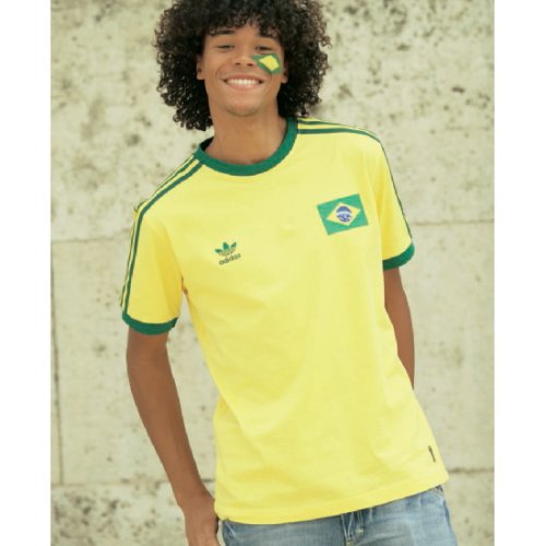 adidas Brasilien T-Shirt, gelb/grün