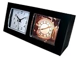 Back To The Future Doc n Marty clock tower sleek table or desk clock