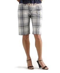 Lee Women's Petite One True Fit Belted Courtney Bermuda