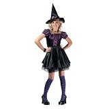 Teens' Striped Witch Costume - Purple