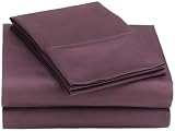 Pike Street 600 Thread Count Egyptian Cotton Queen Sheet Set, Plum