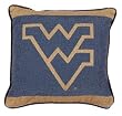 West Virginia University Mountaineers Logo Decorative Throw Pillow 12" x 12"