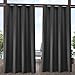 Exclusive Home Curtains Indoor/Outdoor Solid Curtain Panel, 54x120, Charcoal