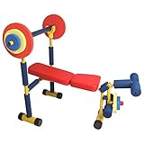 Redmon Fun and Fitness Exercise Equipment for Kids - Weight Bench Set