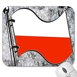 Mousepad - 9.25 x 7.75 Designer Mouse Pads - Design: Flag - Poland (MPFG-154)