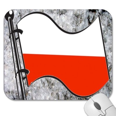 Mousepad - 9.25 x 7.75 Designer Mouse Pads - Design: Flag - Poland (MPFG-154)