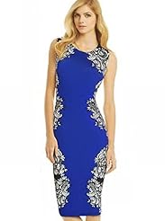 Cocktail Above the Knee Polyester/Rayon/Spandex Sleeveless General Print Bodycon Dress/Club Dress/Homecoming Dress/Prom Dress/Party Dress/Wedding Dress/Maxi Dress 