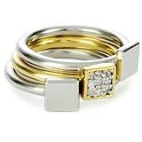 nOir 3 Stackable Pave Square Rings