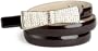 Jessica Simpson Women's Sweet Kisses 5/8 Rhinesone Belt,Brown,Small