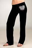 Juicy Couture - Juicy Velour Butterfly Black Drawstring Pant