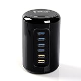 【日本正規代理店】 ORICO 多機能 『USB3.0 ハブ(6ポート) + BC1.2対応 急速充電(2ポート) + カードリーダー(SD TF)』 一体型 高速データ転送 急速充電 高品質 12V/3A 電源付 セルフパワー PSE認定取得 RH6CS