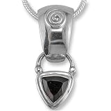 Sterling Silver Trillion-Cut Garnet Pendant by Sajen, 18