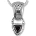 Sterling Silver Trillion-Cut Garnet Pendant by Sajen, 18