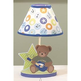 Bedtime Originals Bandstand Bears Lamp with Shade - Blue
