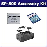 Olympus SP-800 UZ Digital Camera Accessory Kit includes: SDLI50B Battery, S ....