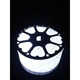 150Ft Rope Lights; Pure White LED Rope Light Kit; 1.0' LED Spacing; Christmas Lighting; outdoor rope lighting