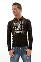 Top Longsleeve James Jones &Auml;gypten Print Schoko (2471