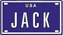 JACK USA MINI METAL EMBOSSED LICENSE PLATE NAME FOR BIKES, TRICYCLES, WAGONS, KIDS DOORS, GOLF CARTS, BABY STROLLERS, PEDAL CARS. OVER 400 NAMES AVAILABLE. TYPE IN "NAME" USA PLATE IN SEARCH. YOUR NAME WILL SHOW UP.