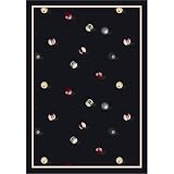 Activity Billiards All-Over Black Rug Size: 2' 8 x 3' 10
