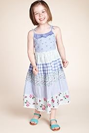 Pure Cotton Contrast Print Panel Maxi Dress