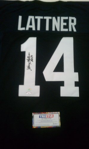 Johnny Lattner Signed Notre Dame Fighting Irish Jersey