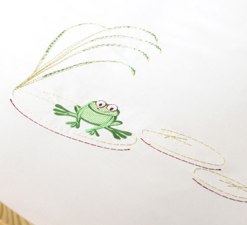 Imagen 3 de Baroo Lily Pad Friends - Juego de cama infantil, diseño de rana